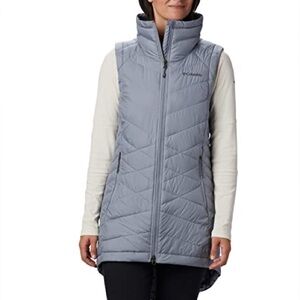 Columbia Women's Light Gray Long Vest